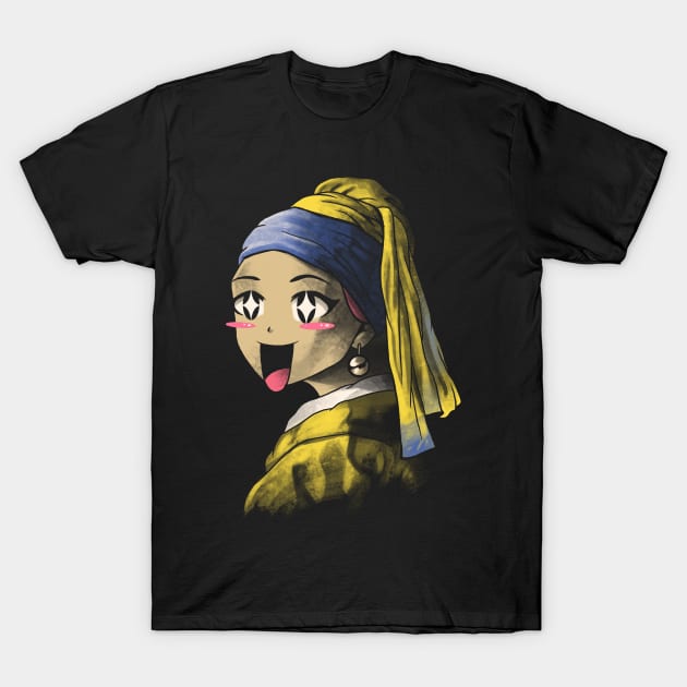 Kawaii with a Pearl Earring T-Shirt by Vincent Trinidad Art